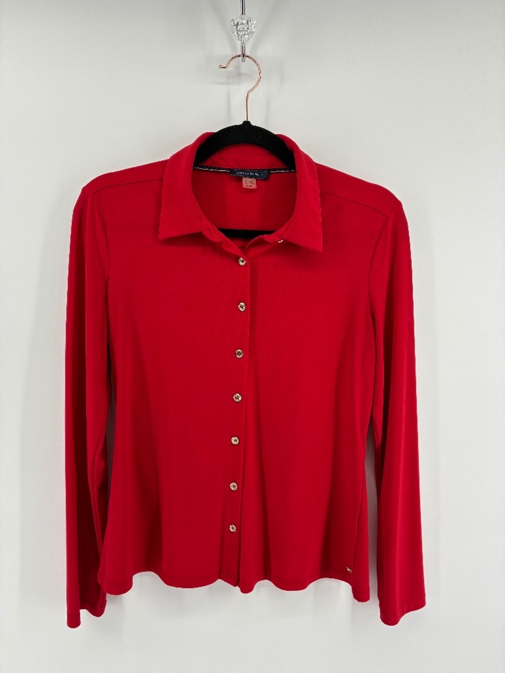 Tommy Hilfiger Vibrant Red Women's Button-Down Shirt